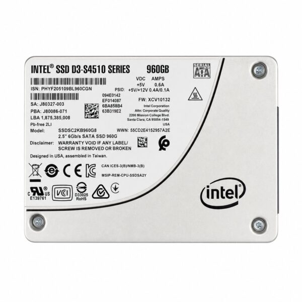 manual-0ab68f32-1 Intel® SSD D3-S4510 Series (960GB, 2.5in SATA 6Gb/s) SSDSC2KB960G8