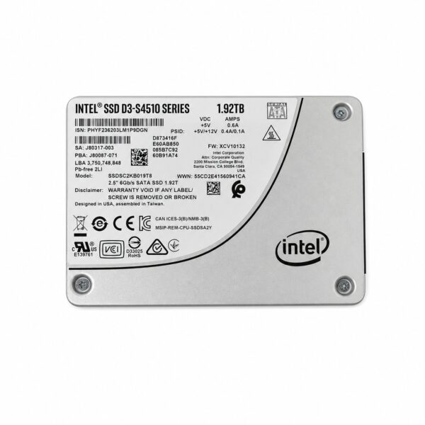 manual-17475060-0 Intel SSD D3-S4510 Series (1.92TB, 2.5" SATA 6Gb/s) SSDSC2KB019T8