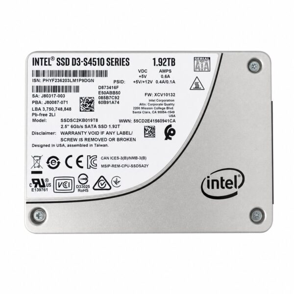 manual-17475060-1 Intel SSD D3-S4510 Series (1.92TB, 2.5" SATA 6Gb/s) SSDSC2KB019T8