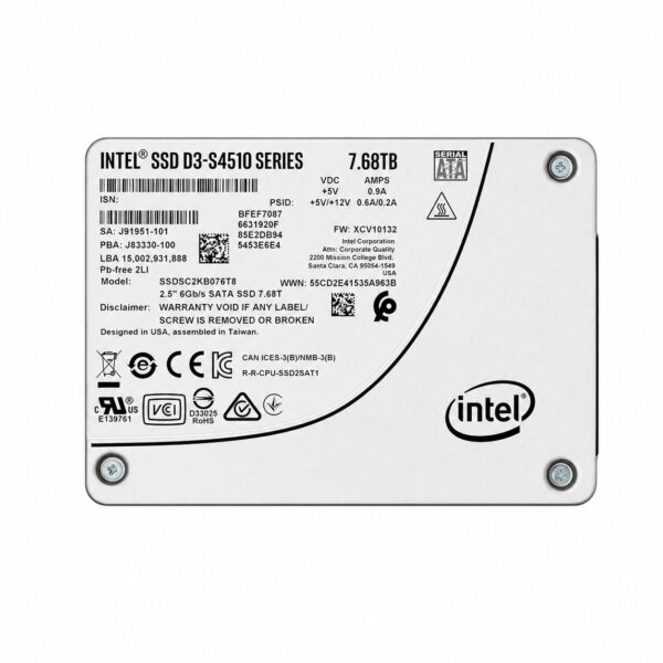 manual-1ee46817-0 Intel SSD D3-S4510 Series (7.68TB, 2.5in SATA 6Gb/s) SSDSC2KB076T8