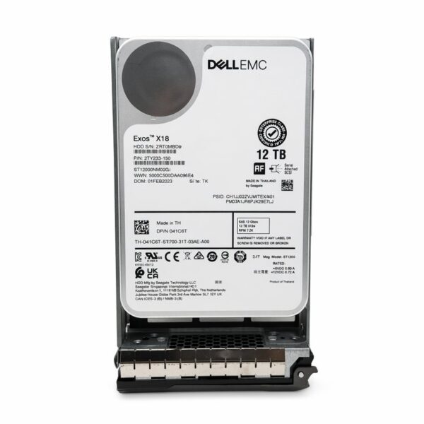 Dell 0M1C0T 12TB 7.2K 12Gb/s SAS 3.5" LFF HDD ST12000NM006J 512e