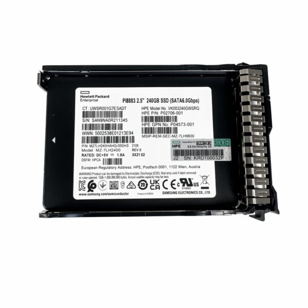 manual-22510e64-0 HPE 240GB SATA 6G SFF SC 2.5" SSD P18421-B21 P18481-001 INTEL S4510 RI