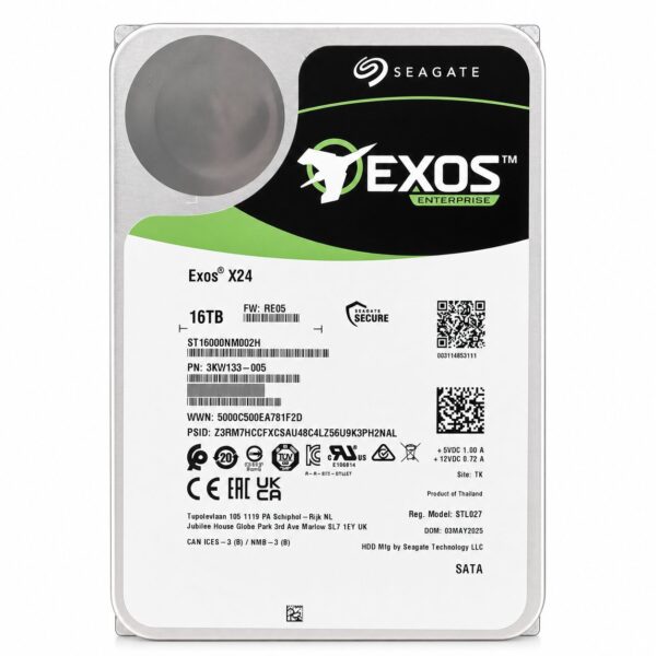 manual-318007fa-0 Seagate Exos X24 16TB Enterprise Hard Drive SATA 6 Gb/s 7.2K