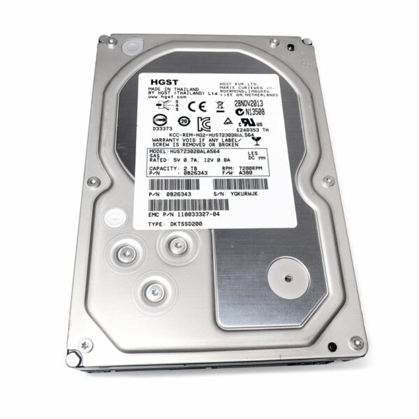 manual-351e291d-0 HGST 2TB 7.2K RPM SAS 3.5" HDD Server Hard Drive P/N 0B26343