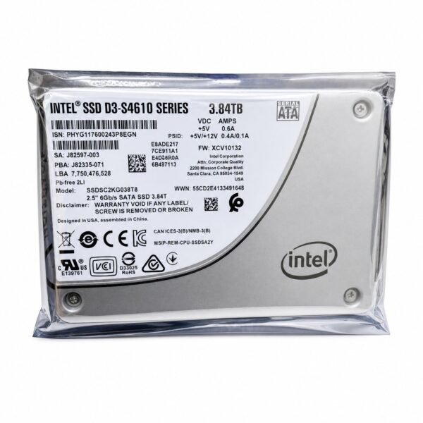 Intel SSD D3-S4510 Series (3.84TB) SSDSC2KG038T8