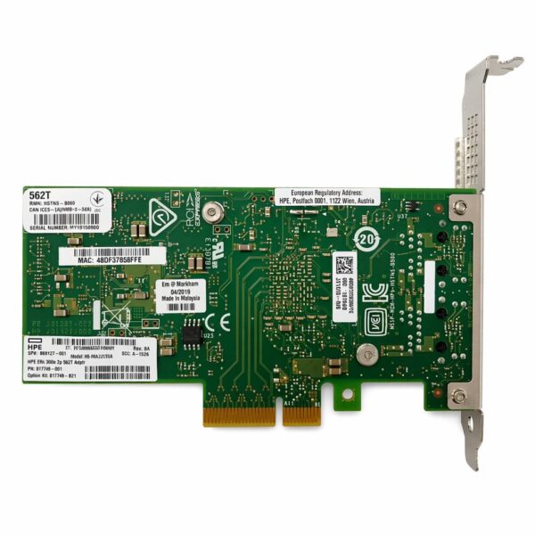 Intel X550-T2 10GbE Dual-Port RJ45 Copper Adapter