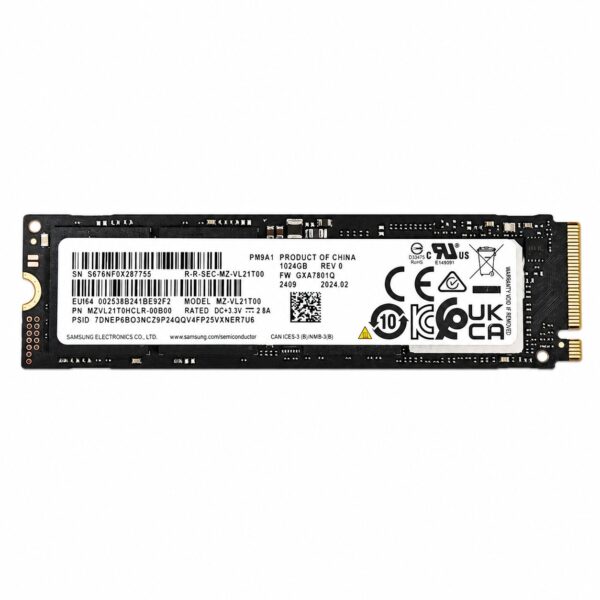 manual-6b4fc1af-0 Samsung PM9A1 1TB M.2 PCIe NVMe SSD