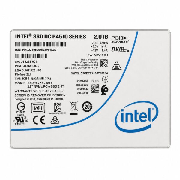 Intel SSD DC P4510 Series SSDPE2KX020T801