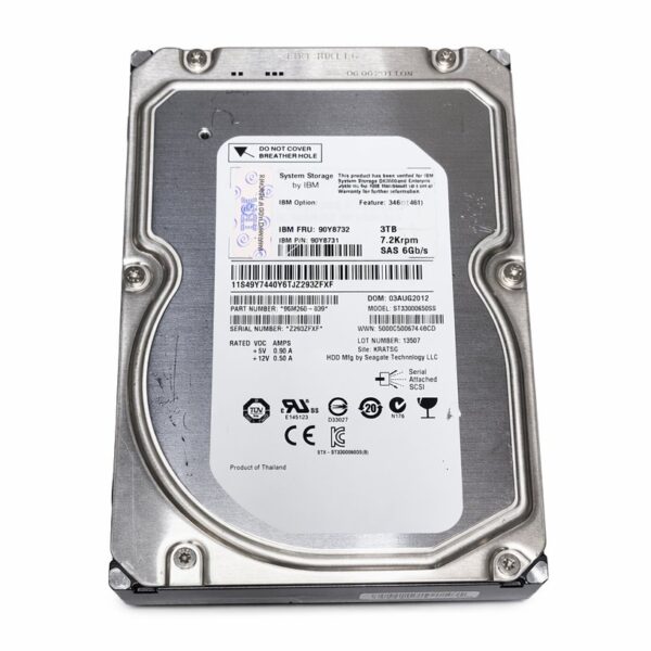 manual-9777a1b7-0 IBM ST33000650SS 3.5 Inch 3TB Hard Drive P/N 9SM260-039 / 90Y8731