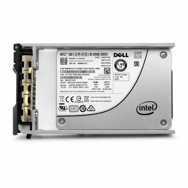 Dell Intel DC S4600 1.92TB SATA SSD 2.5" 6Gb/s 0MWKF MWKF2 SSDSC2KG019T7R