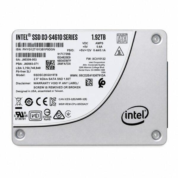 manual-a4abd0b8-0 Intel SSD D3-S4510 Series (1.92TB, 2.5in SATA 6Gb/s) SSDSC2KG019T8