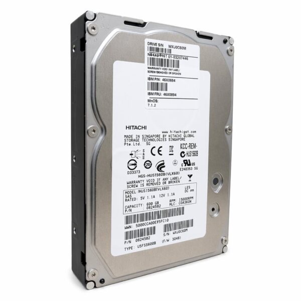 manual-b9fd5267-0 Hitachi PN: 0B24502 HUS156060VLS600 600GB 15K RPM 3.5 SAS HDD Drive