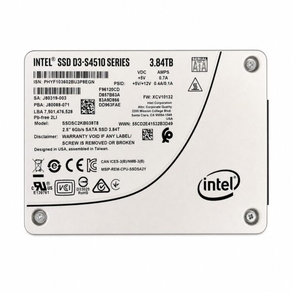 manual-dfacd3ca-0 Intel SSD D3-S4510 Series (3.84TB, 2.5in SATA 6Gb/s) SSDSC2KB038T8