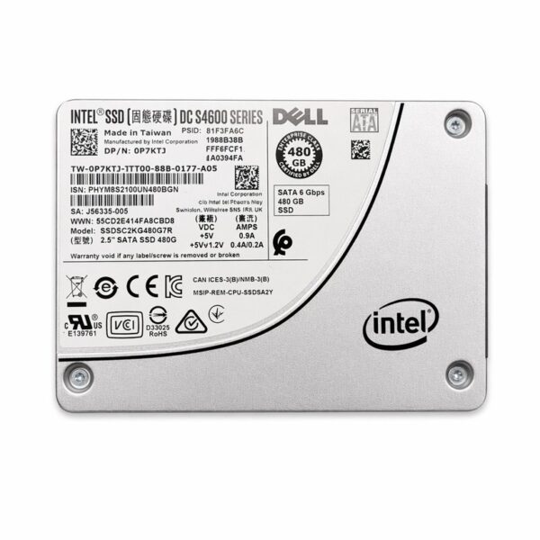 manual-e1e6225e-0 Dell 480GB DC S4600 Series Sata SSD 6Gbps SSDSC2KG480G7R PN: 0P7KTJ